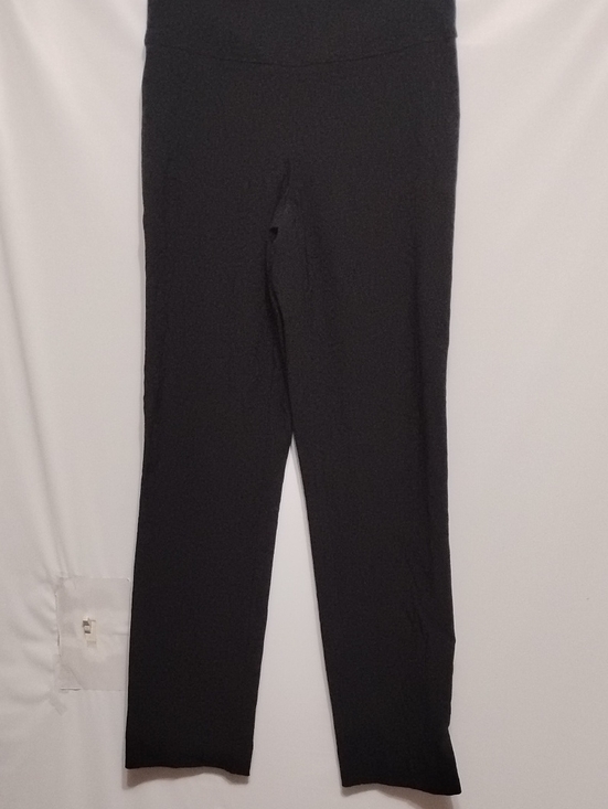 mack&Liam Pants - MACK & liAM Women's Slim Straight Pants Black Subtle Tone-On - Tone Jacquard